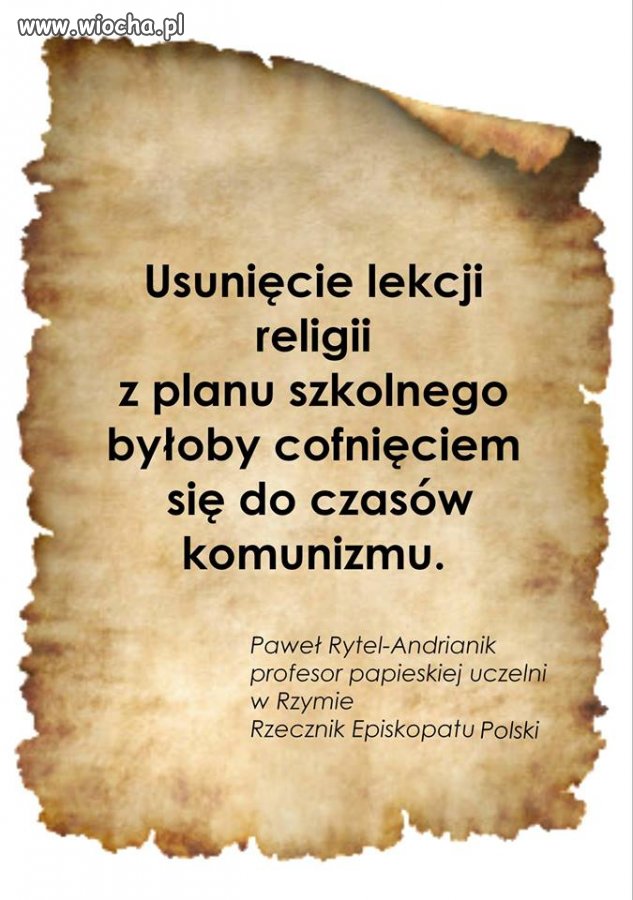 Jedno jest pewne szkoła w szkole,religia w kościele