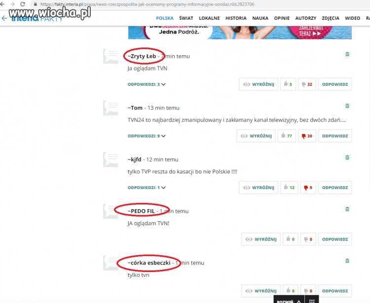 Ciekawe nicki PIS owskich prowokatorów 