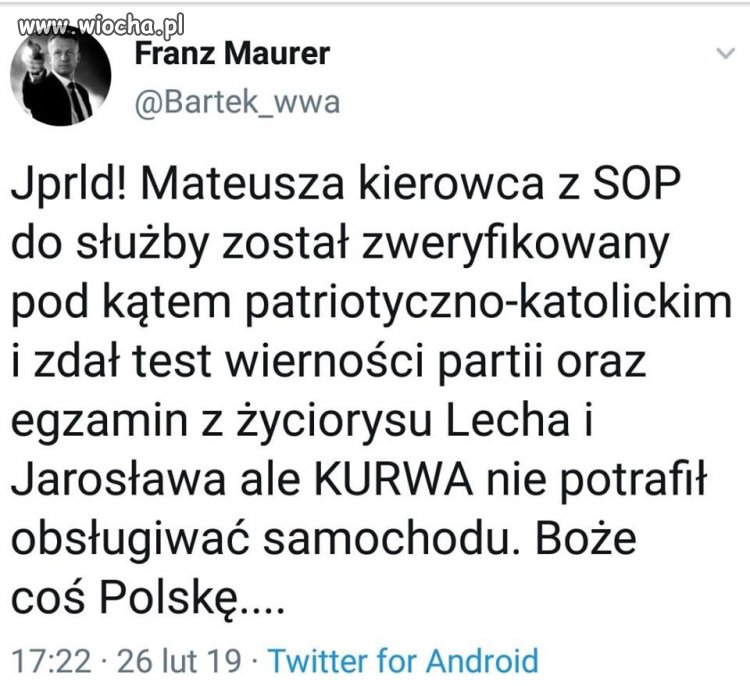 Dziennikarze dotarli do wykształcenia kierowcy