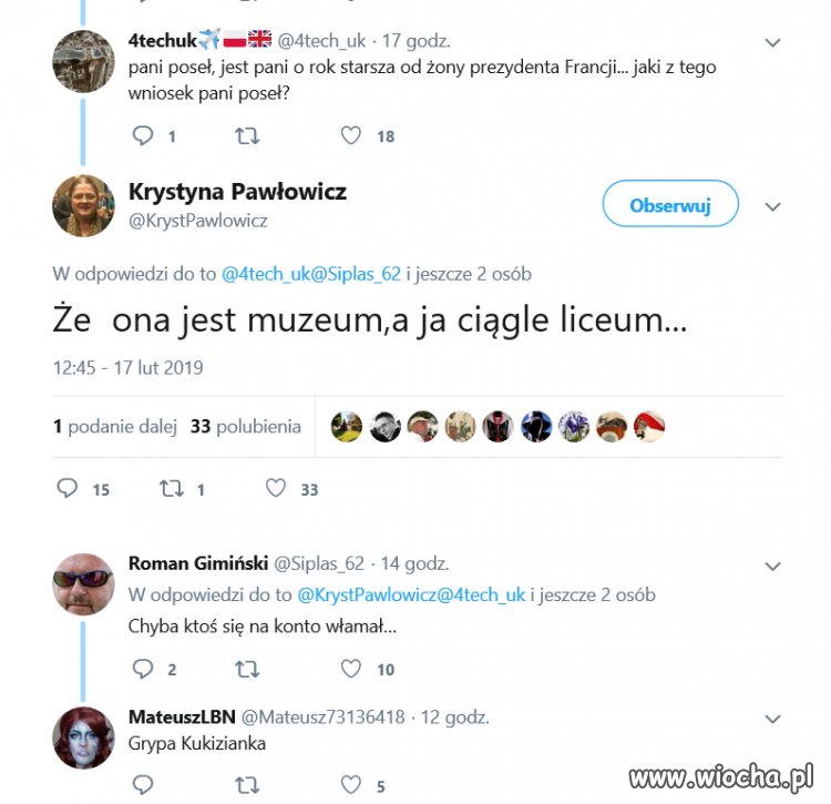 Krysia o pani Macron...