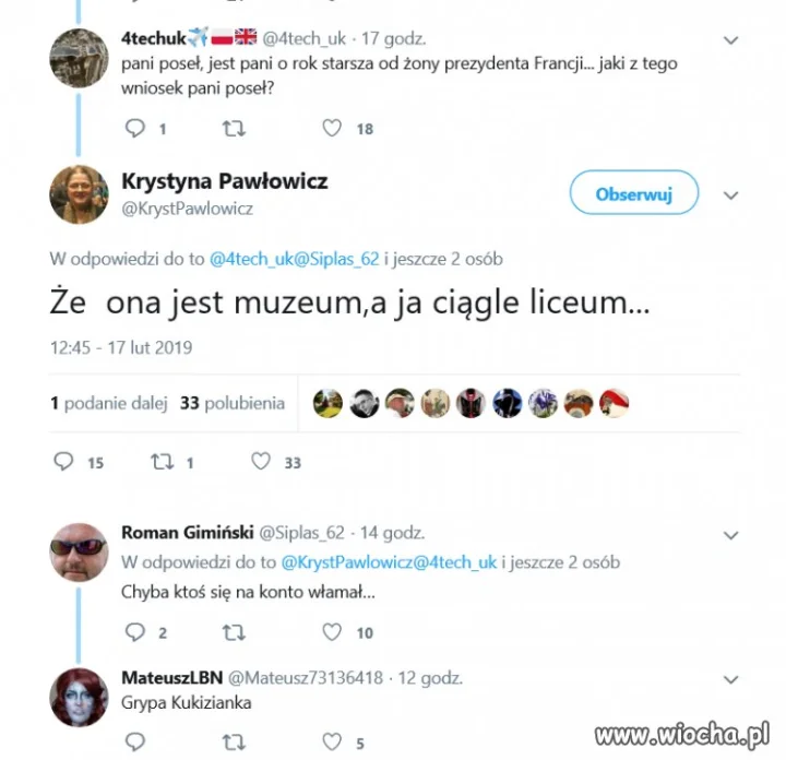 Krysia o pani Macron...