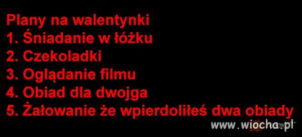 Plany na walentynki