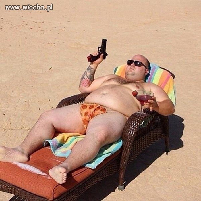 Gangster na plaży.