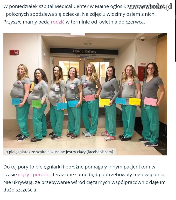 Aż 9 pielęgniarek będzie rodzić prawie 