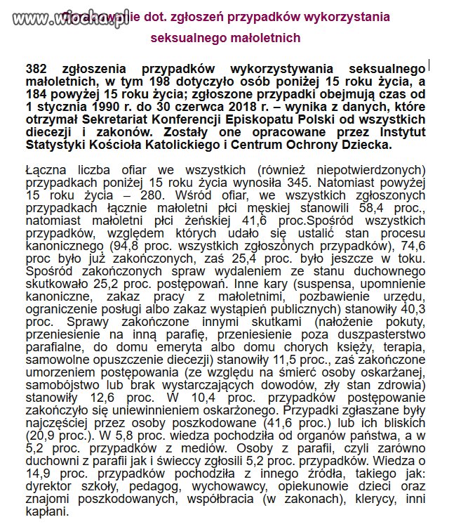 Co czwarty ukarany co osmy miał świecki proces
