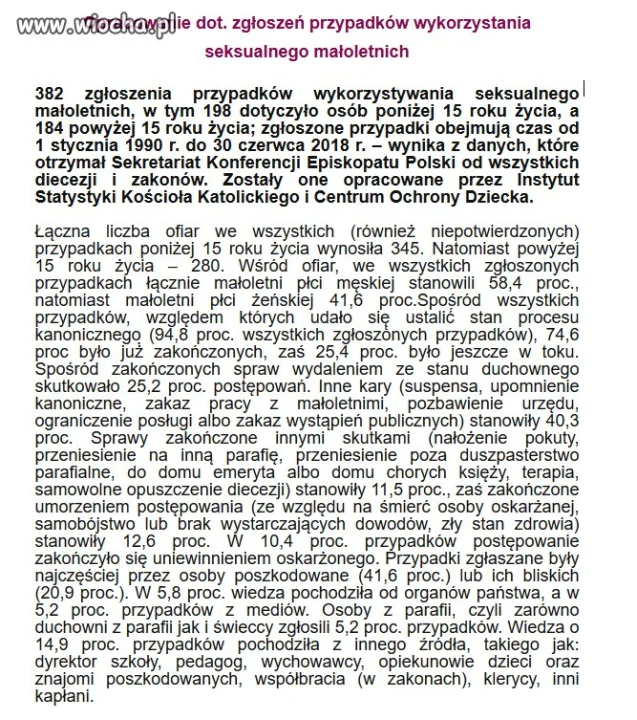 Co czwarty ukarany co osmy miał świecki proces