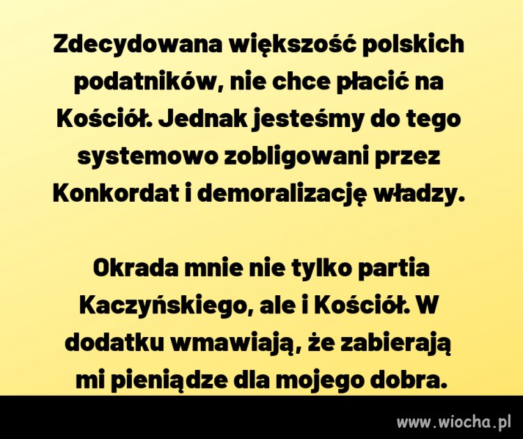 Cytując klasyka: Nie chcem ale muszem ...