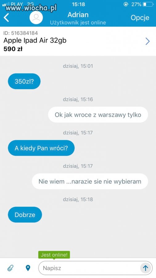 Wycieczka do Warszawy na olx
