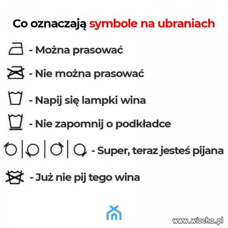 Oznaczenia na ubraniach...