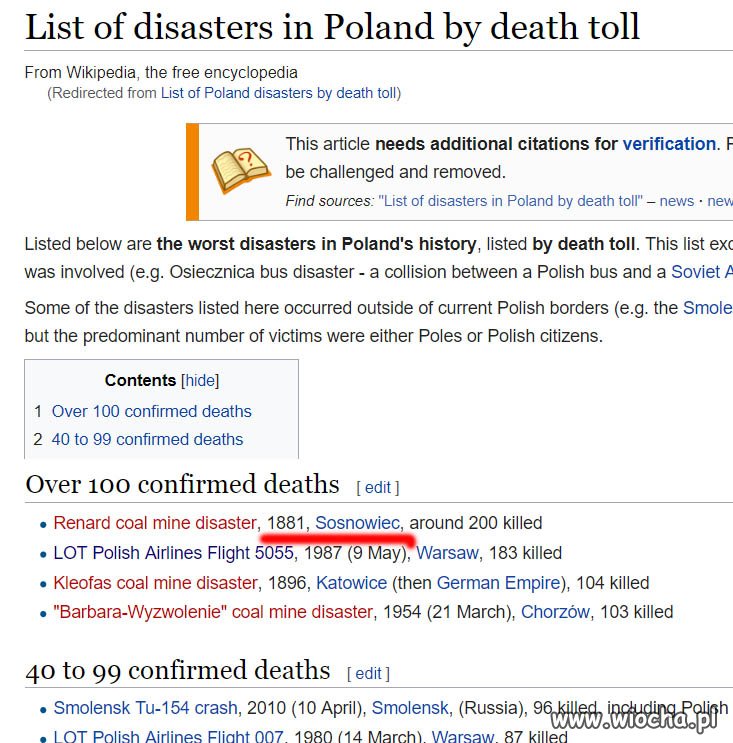 Wyjaśnienie klątwy SOSNOWCA