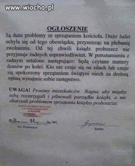 Ogłoszenie parafialne