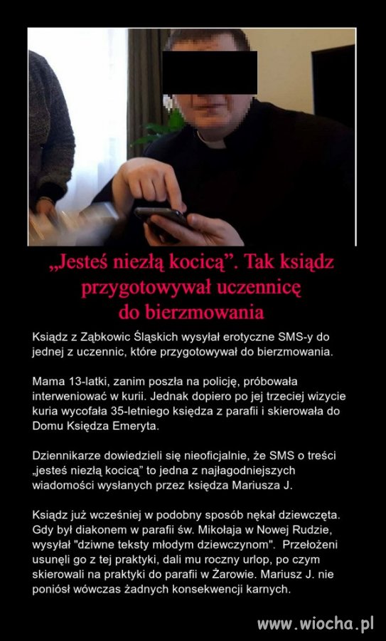 Kolejny "fajny" ksiądz, który minął się 