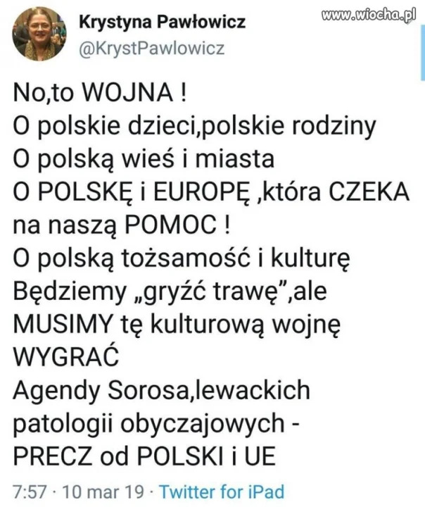 Europo! Przybywam z odsieczą