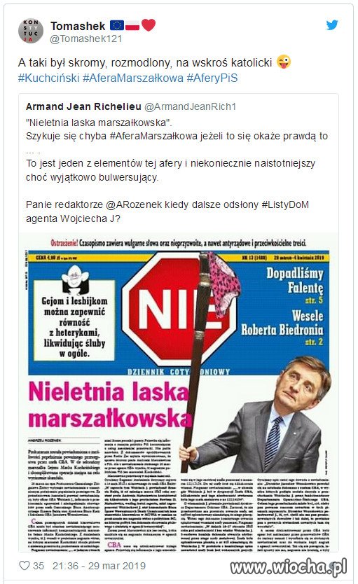 A taki był skromy, rozmodlony, na wskroś katolicki