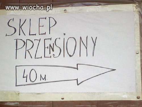 Sklep jest przesiony