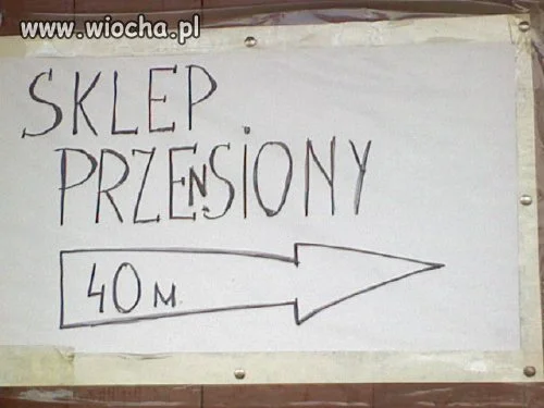 Sklep jest przesiony