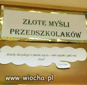 Złote myśli przedszkolaków