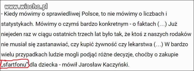 Wpadka Kaczyńskiego. Śmieszne przejęzyczenie.