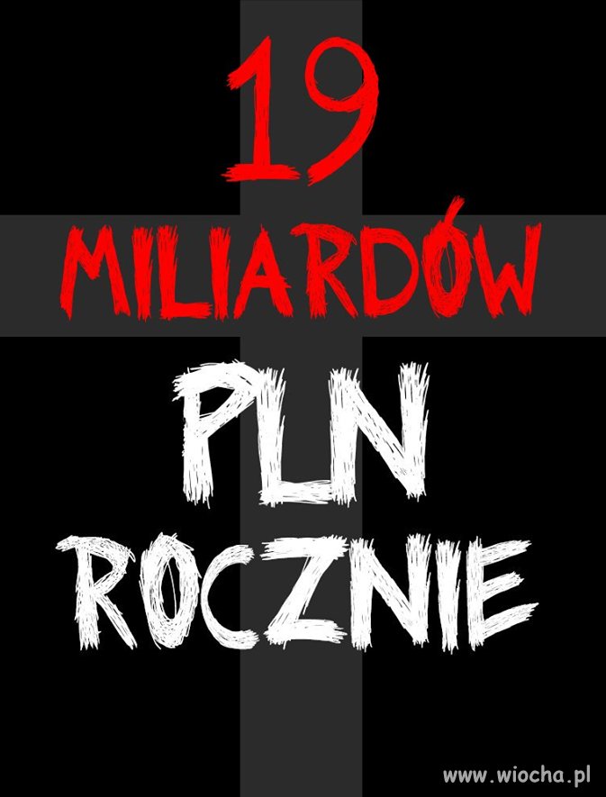 Każdego roku.  Tyle naszej kasy idzie na kościół