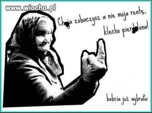 Ta babcia podjęła decyzję 
