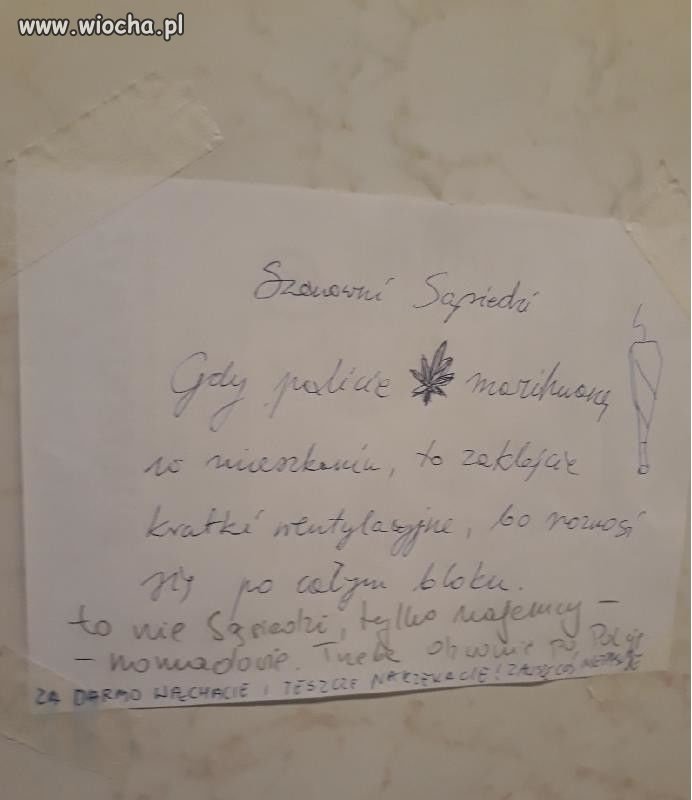Za darmo wąchacie ...
