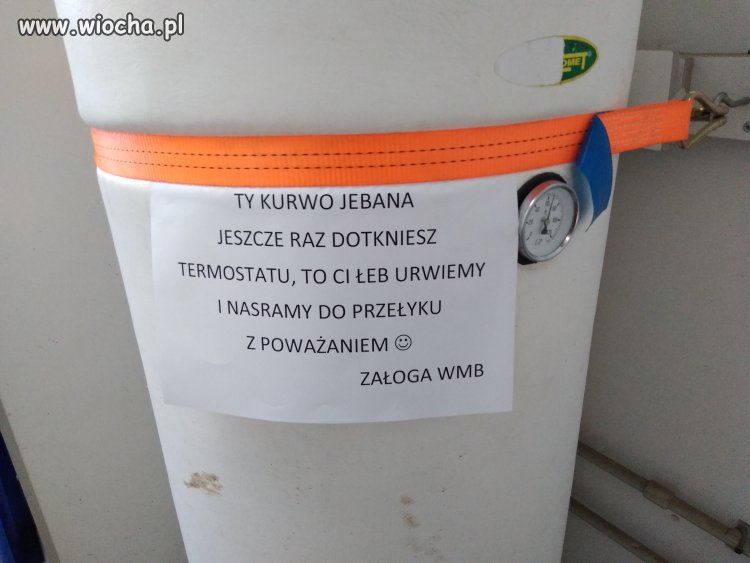 Termostat rzecz święta nie dotykaj