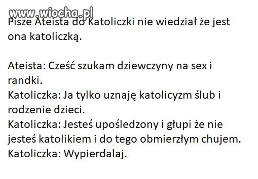 Ciekawa rozmowa na portalu randkowym. 
