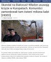 U nas palą książki, a na Białorusi usuwają krzyże