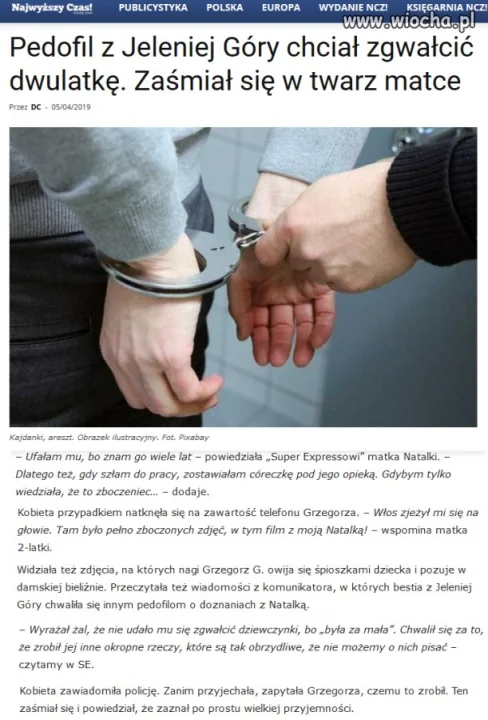 Pedofil zaśmiał się matce w twarz i powiedział, że