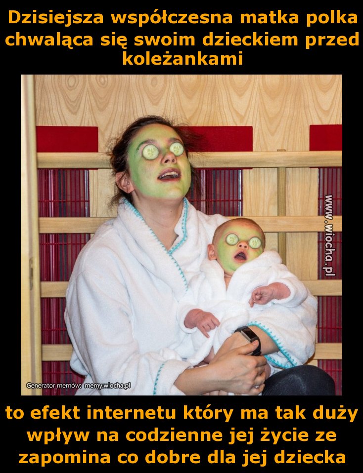 Dzisiejsza współczesna matka polka chwaląca się