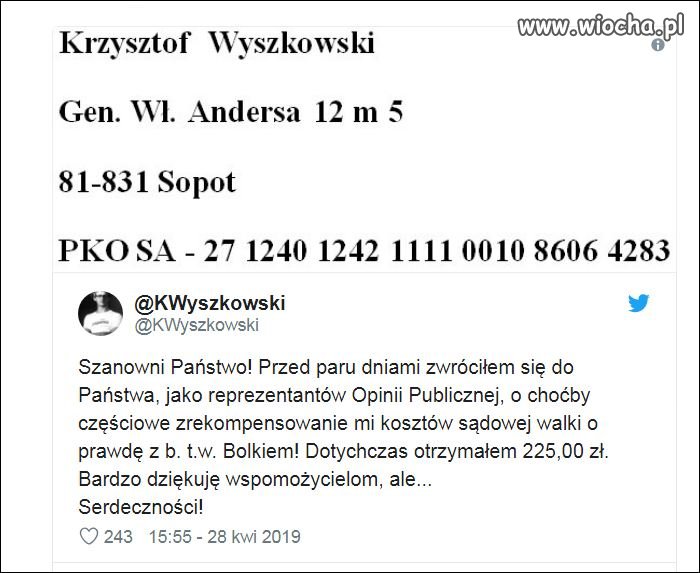 Apel do zwolenników po wyroku sądu