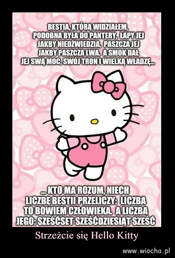 To z pewnością Bestia z Apokalipsy św. Jana...