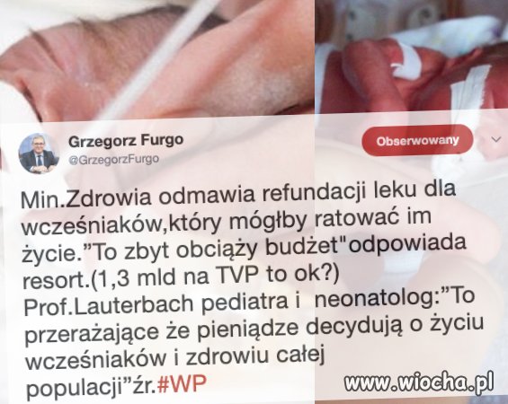Ratowanie życia wcześniakom zbyt obciąży budżet.