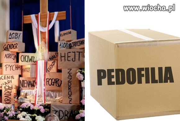 Karton tej wielkości powinien stać obok tego krzyża