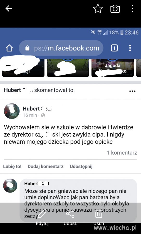 Wypowiedział się uczeń, który