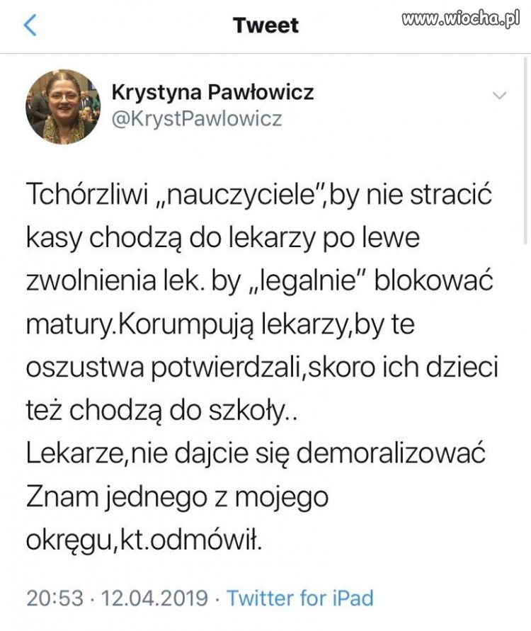 żeby nie było...pisze do tych co twierdzą