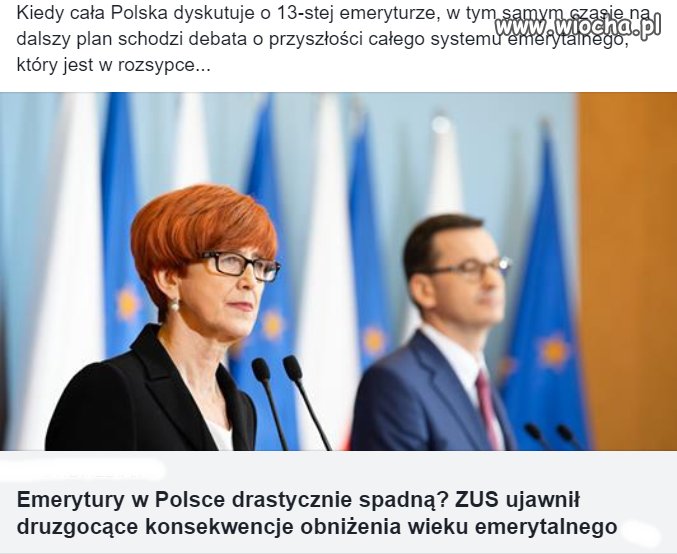ZUS przewiduje,że w 2040 roku to