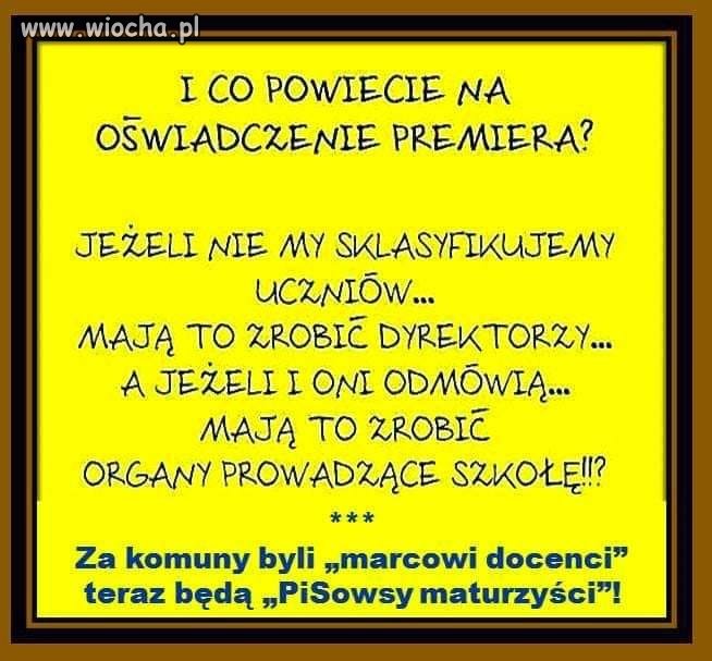 Nie matura lecz chęć szczera zrobi z Ciebie ...