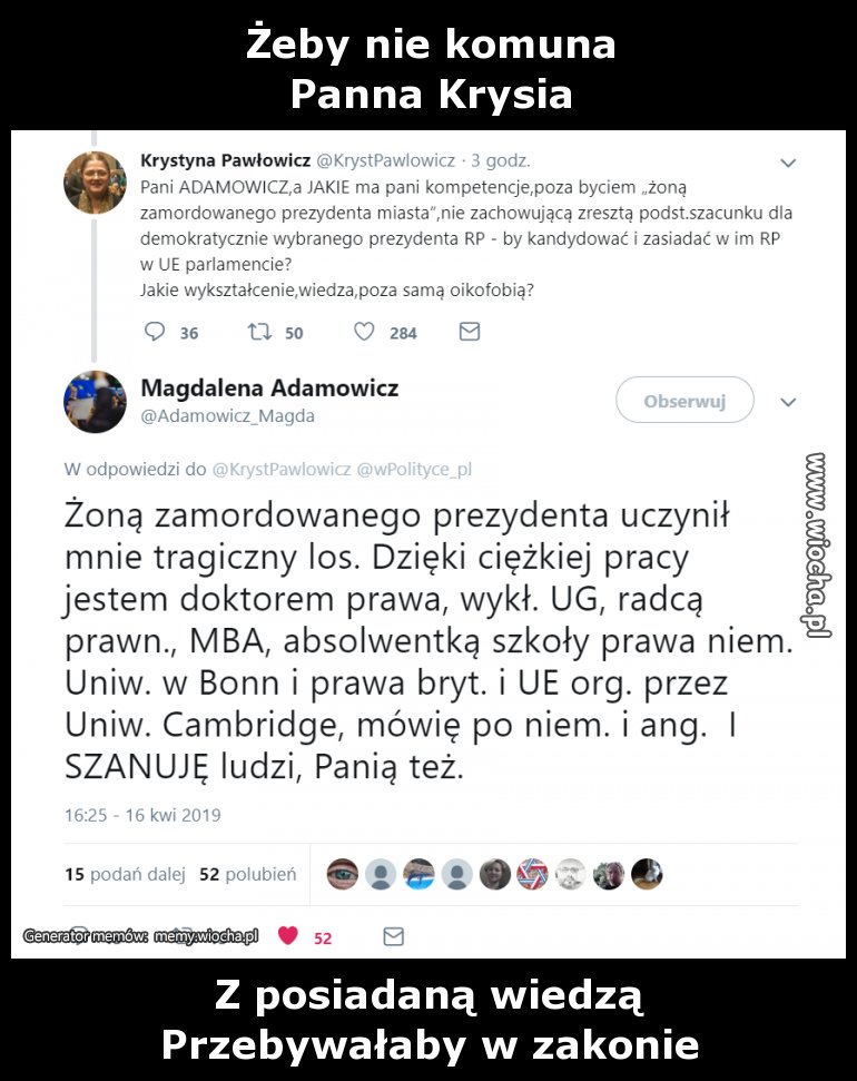 Żeby nie komuna, Panna Krysia 