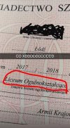 Świadectwo szkolne