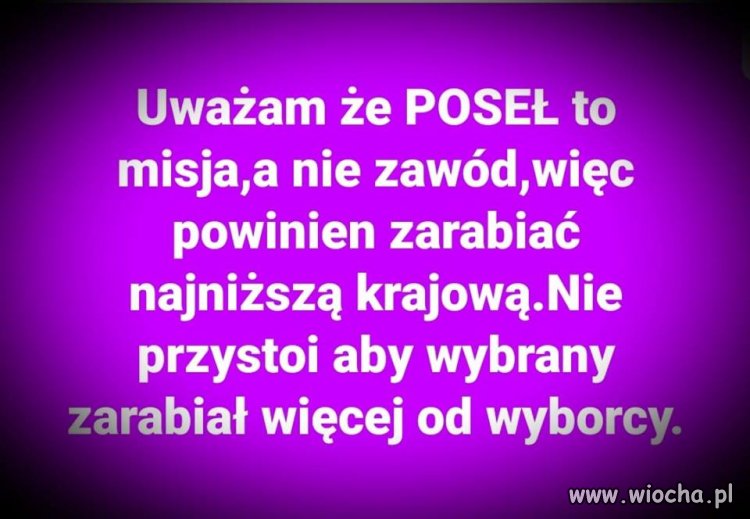 Panie marszałku, to posłowie i senatorowie powinni