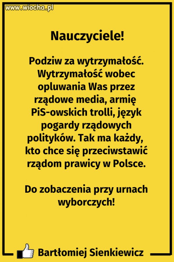 Nie popieram tego strajku ale...