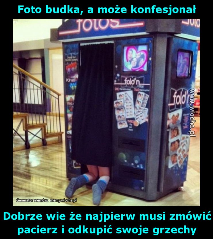Foto budka, a może konfesjonał