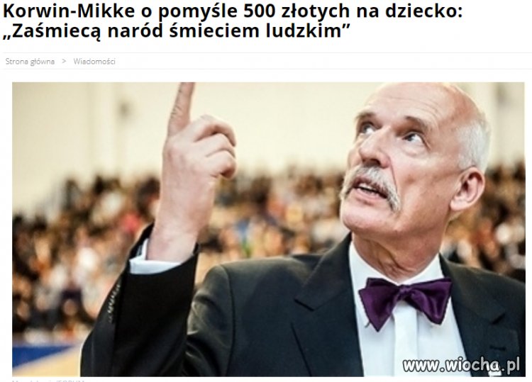 Nawet błazen jak Korwin czasem powie coś mądrego