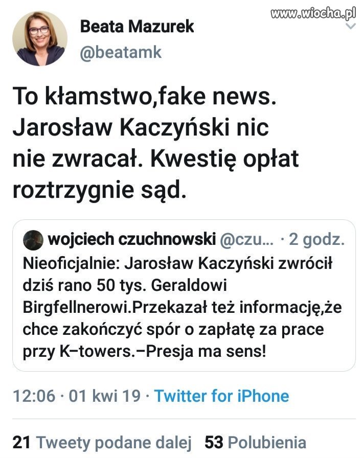 Kaczyński zwrócił łapówkę?
