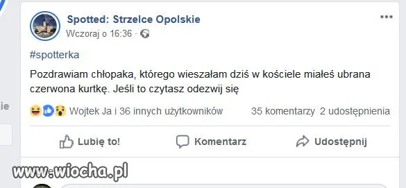 Powiesiła w kościele chopa