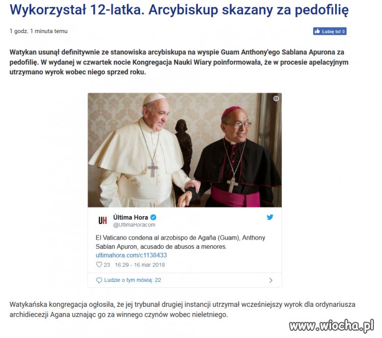 Dobrze, że Watykan robi coś w sprawie pedofilii