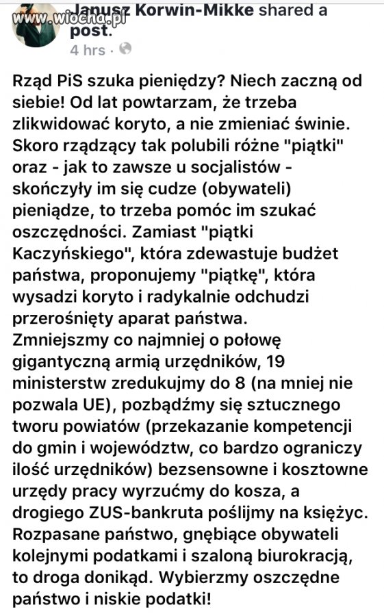 ,,Problem z socjalistami jest taki, że...