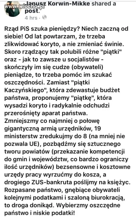 ,,Problem z socjalistami jest taki, że...