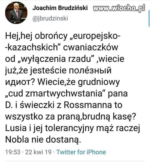 Wpis ministra rządu polskiego